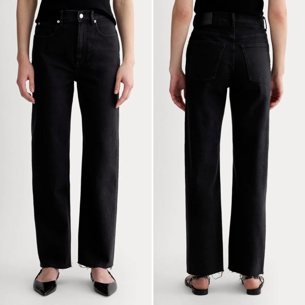 Everlane Black Straight Leg Jeans
